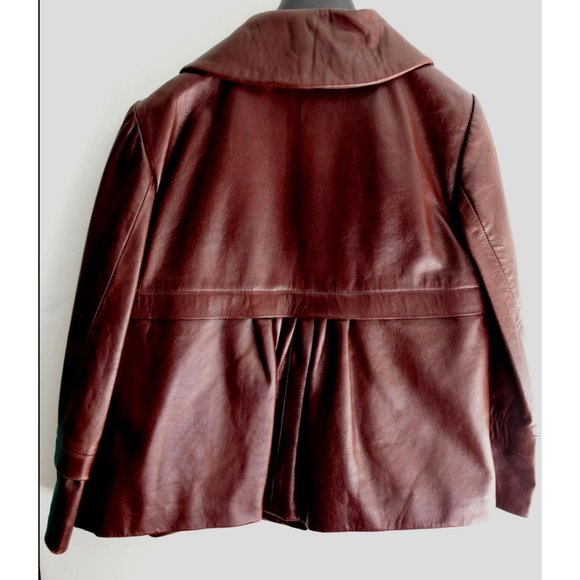 SportMax-CODE Leather Poplin Jacket XS/ SZ0 - Picture 5 of 8